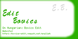 edit bovics business card